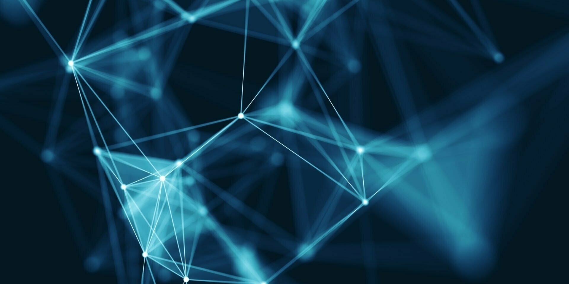 Vision IA image d'arrière plan technologique bleu forme géométrique
